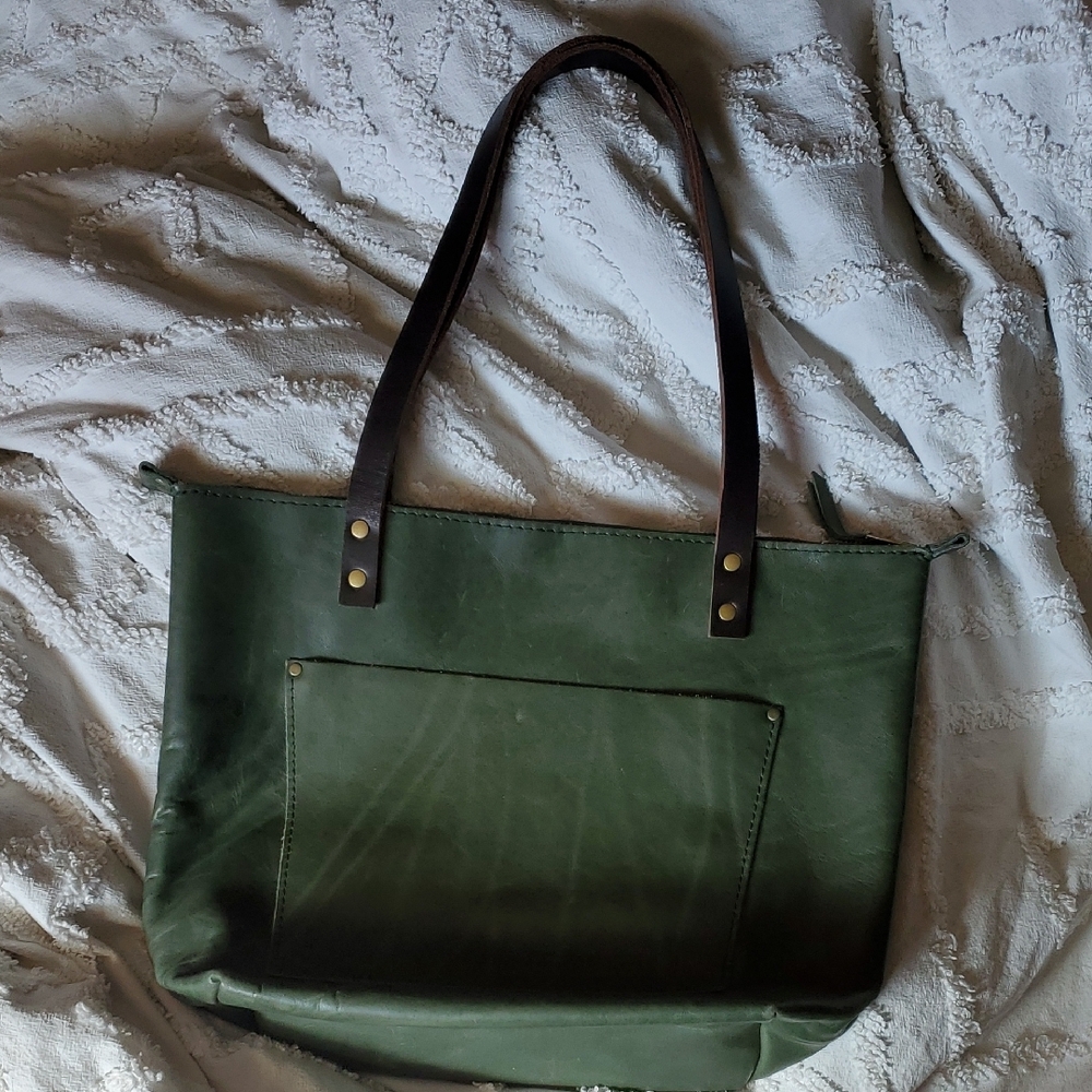 Portland Leather Goods Jade Medium Zipper Tote